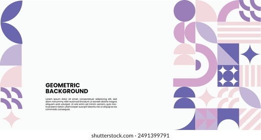 geometric background design with soft purple colour, and cream. use for bussines, certificate, banner, background, template, and others