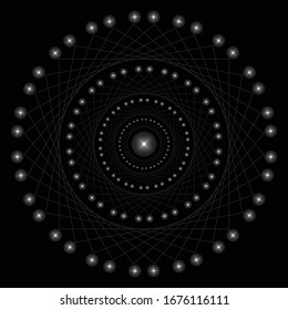 Geometric Background design with Squares and Circles.