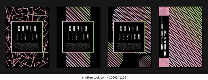 Geometric background design for your business. A4 brochure title sheet. Can be used for poster, brochure, magazine, card, book, flyer, banner, anniversary. Trendy corporate style.