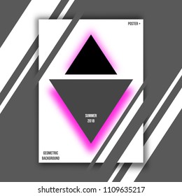 Geometric background designed for printing products, cover flyer or brochure template. Vector illustration.