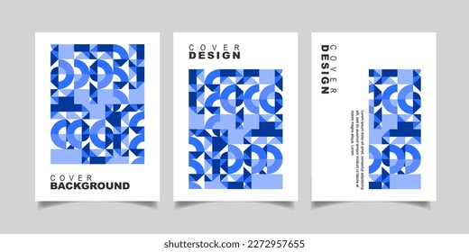 fondo geométrico con diferentes colores en azul. establecer diseños de fondo. archivos de pasos