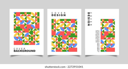 fondo geométrico con colores diferentes. establecer diseños de fondo. archivos de pasos