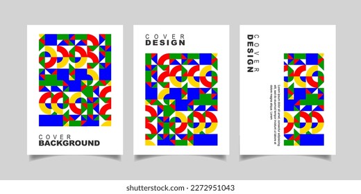 fondo geométrico con colores diferentes. establecer diseños de fondo. archivos de pasos