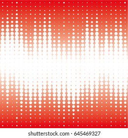 Geometric background with digital wave of dots. Halftone. Bright style.