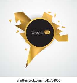 Geometric background dimension gold vector illustration design modern