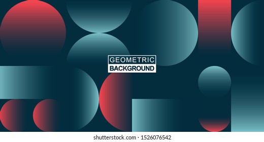 Geometric Background And Dynamic Shape Compositions. Cool Modern Colors. Vector illustrations. Eps 10.