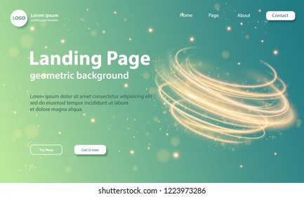 Geometric background with dynamic shapes composition. Vector Illustration