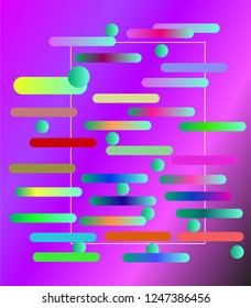 geometric background. Dynamic shapes composition