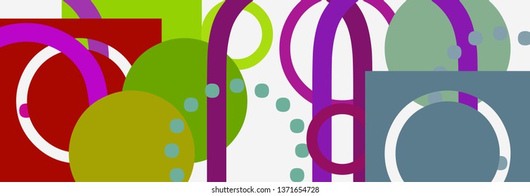 Geometric background. Dynamic shapes composition. Minimal modern banner design. Future geometric vector texture. 