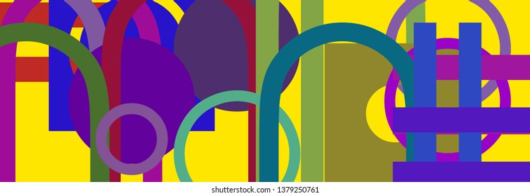 Geometric background. Dynamic shapes composition. Minimal modern banner design. Future geometric vector texture. 