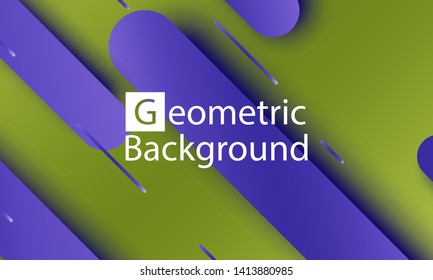 Geometric background. Dynamic shapes composition. Minimal abstract cover. Creative colorful wallpaper. Trendy gradient poster. Vector.