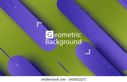 Geometric background. Dynamic shapes composition. Minimal abstract cover. Creative colorful wallpaper. Trendy gradient poster. Vector.