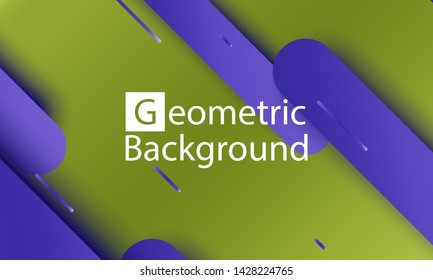 Geometric background. Dynamic shapes composition. Minimal abstract cover. Creative colorful wallpaper. Trendy gradient poster. Vector.