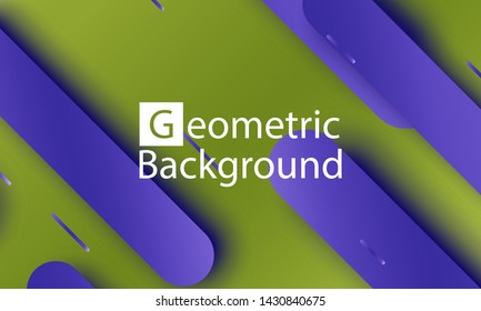 Geometric background. Dynamic shapes composition. Minimal abstract cover. Creative colorful wallpaper. Trendy gradient poster. Vector.