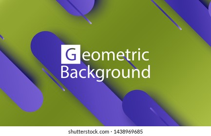 Geometric background. Dynamic shapes composition. Minimal abstract cover. Creative colorful wallpaper. Trendy gradient poster. Vector.