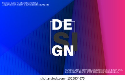 Geometric background. Dynamic shapes composition. Conference invitation design template. Vector illustration.