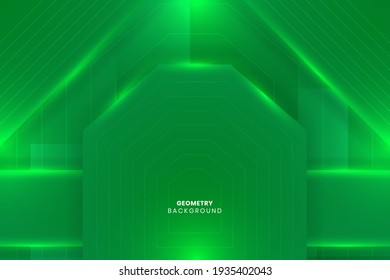 Geometric background. Elegant and Modern Green geometric background design good for your business or element design. Good for print template, backdrop, flyer, presentation, poster