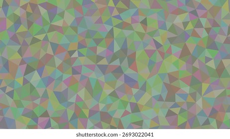Geometric background features an abstract pattern of pastel colored triangles creating a mosaic texture perfect for modern design projects creative presentations or website backdrops offering a uniqu