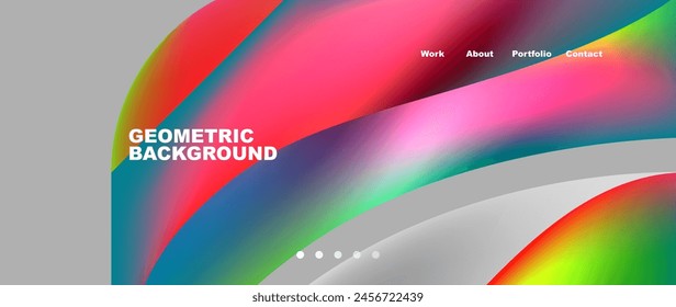 The geometric background features a colorfulness of pink, violet, magenta, and electric blue. The intricate pattern and tints and shades create a vibrant art piece