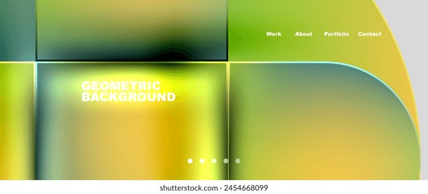 Un fondo geométrico con una Imagen circular borrosa, con matices y tonos de azul eléctrico. El diseño recuerda a la Fotografía macro y patrones de metal líquido