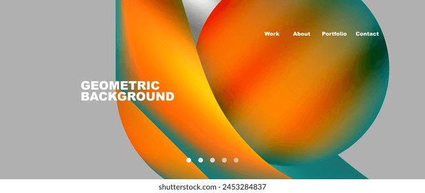 A geometric background featuring a circle in the middle, surrounded by petals. This design is inspired by natural foods like fruits and vegetables, such as oranges and plants