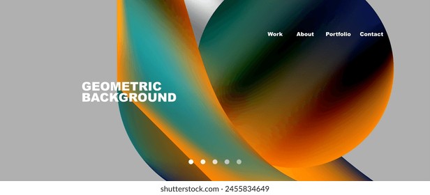 A geometric background featuring a closeup of an electric blue circle in the middle. The design includes graphics resembling automotive lighting. Perfect for macro photography and DVD covers
