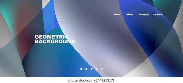 A geometric background featuring electric blue, gray, and white circles resembling a display device on an automotive exterior set against a sky backdrop