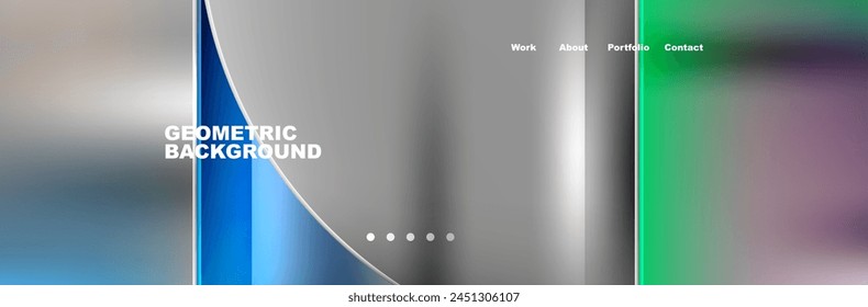 A geometric background featuring an electric blue circle in the middle, resembling a liquidfilled drinkware made of glass or metal, like a cylinder or rectangle font