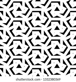 Geometric background. Figures, triangles ornament. Geometrical backdrop. Simple shapes wallpaper. Polygonal motif. Digital paper, textile print, abstract. Seamless pattern. Vector