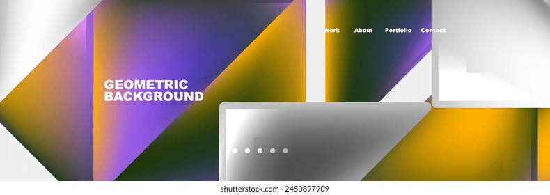 A geometric background filled with liquid triangles in electric blue, resembling a macro photography of glass. The display device technology creates a mesmerizing rectangle pattern