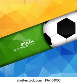 Geometric background flag in Brazil