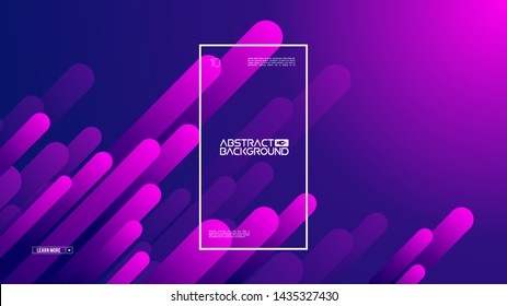 Geometric background flat layout template on purple gradient backdrop. Modern style future poster template. Graphic design element with geometric shape. Modern template vector design. EPS 10.