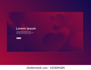 Geometric background. Fluid shapes. Abstract background use for web banner, landing page, poster, flyer and brochure template