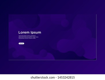 Geometric background. Fluid shapes. Abstract background use for web banner, landing page, poster, flyer and brochure template