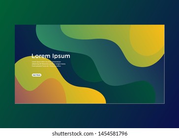 Geometric background. Fluid shapes. Abstract background use for web banner, landing page, poster, flyer and brochure template