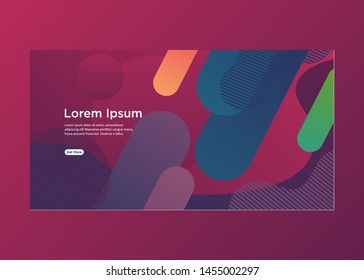 Geometric background. Fluid shapes. Abstract background use for web banner, landing page, poster, flyer and brochure template