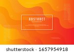 Geometric background. Fluid shapes composition with orange color.