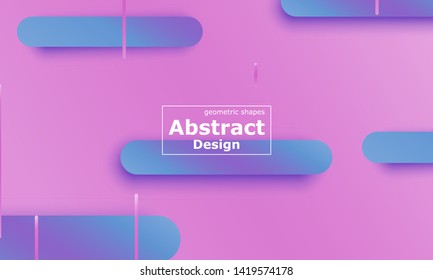 Geometric background. Fluid shapes. Minimal abstract cover design. Creative colorful wallpaper. Trendy gradient poster. Vector illustration.