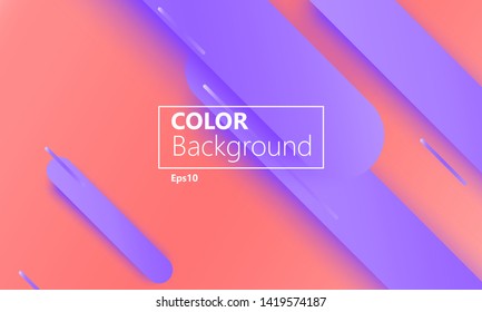 Geometric background. Fluid shapes. Minimal abstract cover design. Creative colorful wallpaper. Trendy gradient poster. Vector illustration.