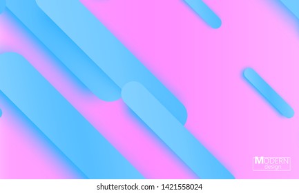 Geometric background. Fluid shapes. Minimal abstract cover design. Creative colorful wallpaper. Trendy gradient poster. Vector illustration.
