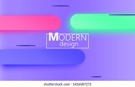Geometric background. Fluid shapes. Minimal abstract cover design. Creative colorful wallpaper. Trendy gradient poster. Vector illustration.