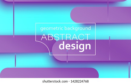Geometric background. Fluid shapes. Minimal abstract cover design. Creative colorful wallpaper. Trendy gradient poster. Vector illustration.