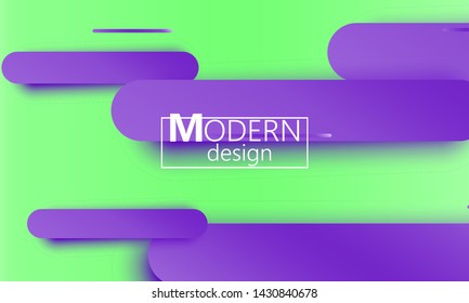 Geometric background. Fluid shapes. Minimal abstract cover design. Creative colorful wallpaper. Trendy gradient poster. Vector illustration.