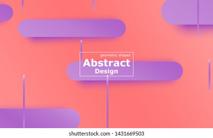 Geometric background. Fluid shapes. Minimal abstract cover design. Creative colorful wallpaper. Trendy gradient poster. Vector illustration.