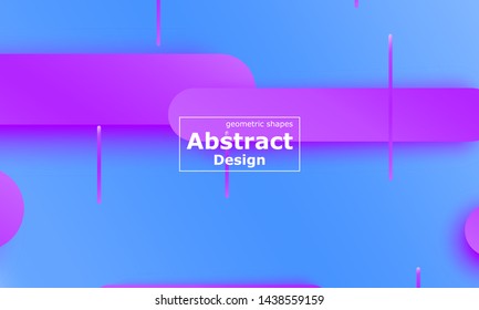Geometric background. Fluid shapes. Minimal abstract cover design. Creative colorful wallpaper. Trendy gradient poster. Vector illustration.