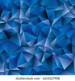 geometric background formed by triangles shades BLUE