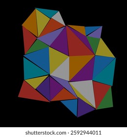 geometric background in full color