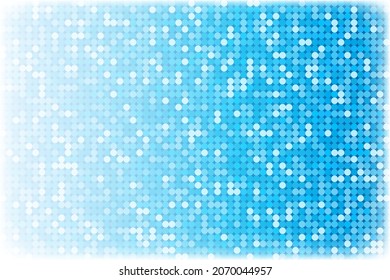 Geometric background of glowing blue and white balls. Background for presentation or computer screensaver. Stock vector illustration.