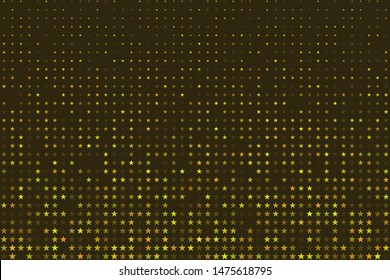 Geometric background with gold stars in row, christmas banner, flyer template for night club or party. Vector illustration
