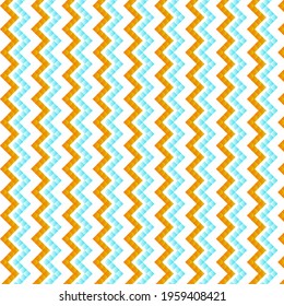 geometric background of gradient blue and orange zigzag